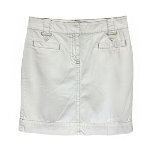 Ann Taylor Loft Off White Denim Mini Skirt